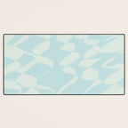 Abstract Pastel Blue Ripple Desk Mat Gallery Image 3