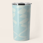 Abstract Pastel Blue Ripple Travel Mug Gallery Image 1