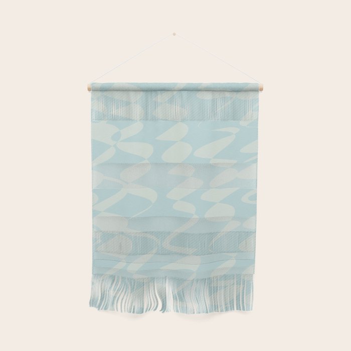 Abstract Pastel Blue Ripple Wall Hanging Gallery Image 1