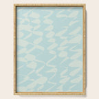 Abstract Pastel Blue Ripple Serving Tray Gallery Image 1