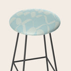 Abstract Pastel Blue Ripple Stool Gallery Image 2