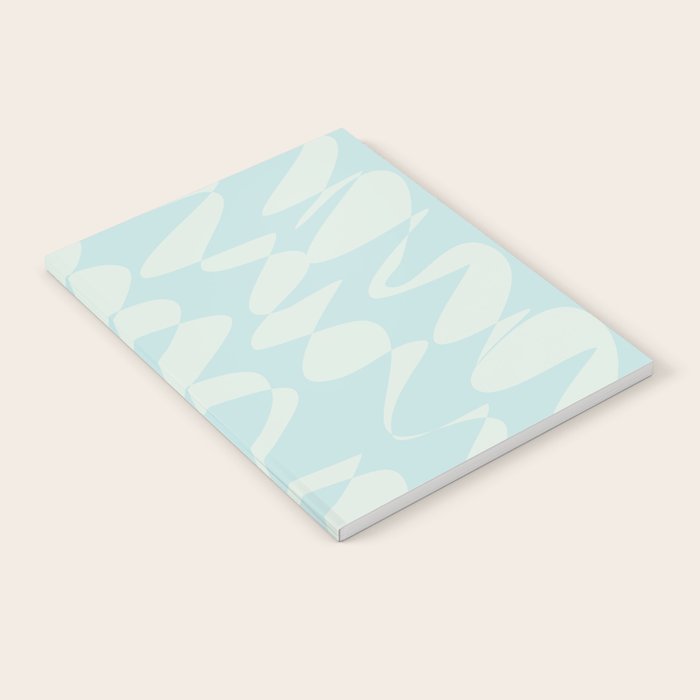 Abstract Pastel Blue Ripple Notebook Gallery Image 1