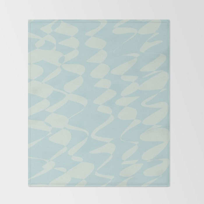 Abstract Pastel Blue Ripple Throw Blanket Gallery Image 2