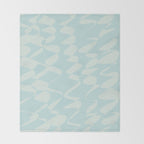 Abstract Pastel Blue Ripple Throw Blanket Gallery Image 2