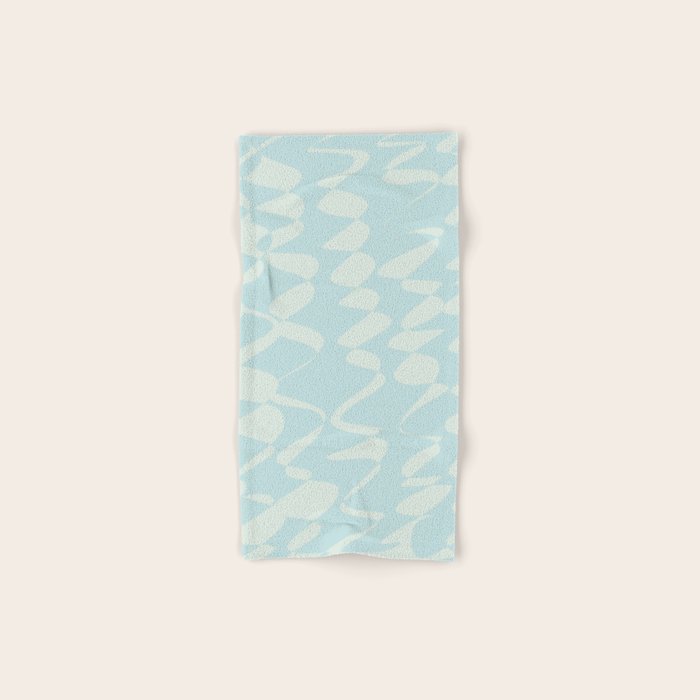 Abstract Pastel Blue Ripple Bath Towel Gallery Image 1