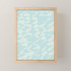 Abstract Pastel Blue Ripple Mini Art Print Gallery Image 1