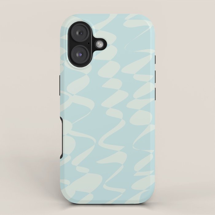 Abstract Pastel Blue Ripple iPhone Case Gallery Image 1