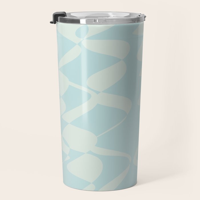 Abstract Pastel Blue Ripple Travel Mug Gallery Image 3
