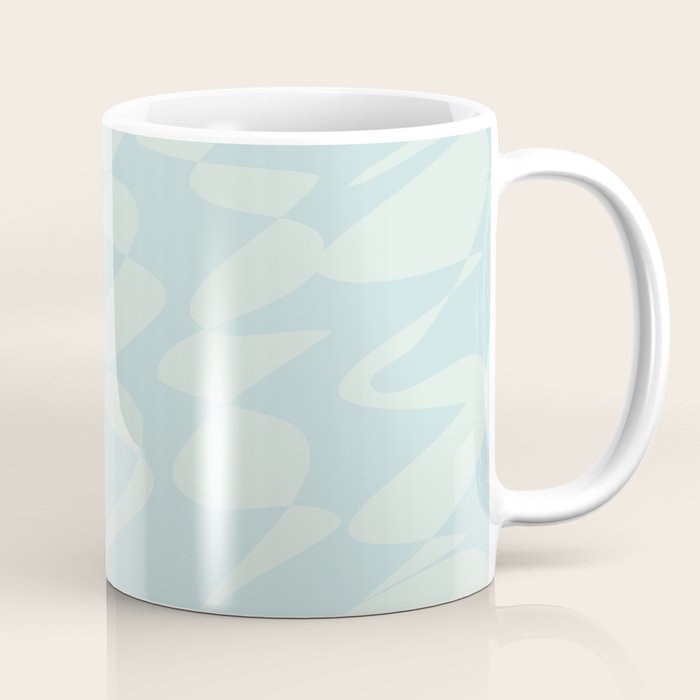 Abstract Pastel Blue Ripple Coffee Mug Gallery Image 1
