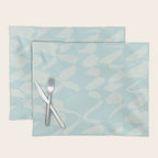 Abstract Pastel Blue Ripple Placemat Gallery Image 1
