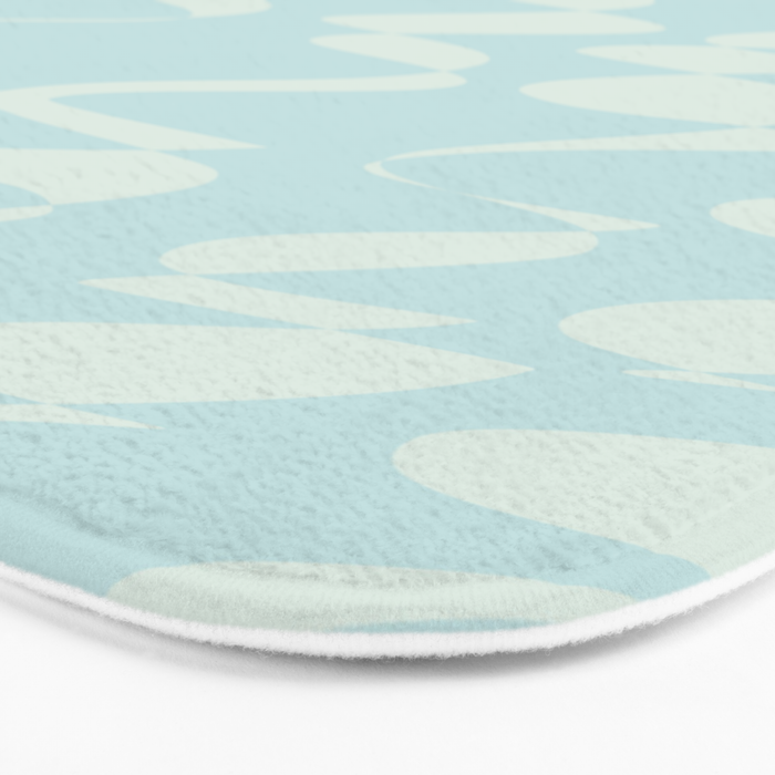 Abstract Pastel Blue Ripple Bath Mat Gallery Image 3