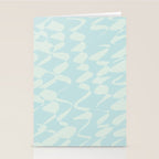Abstract Pastel Blue Ripple Stationery Card Gallery Image 2