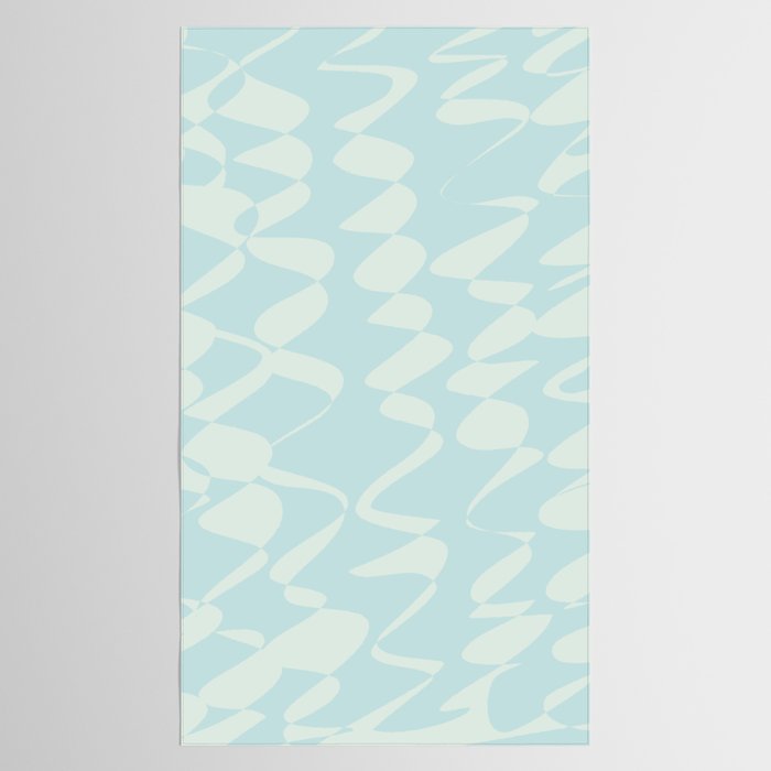 Abstract Pastel Blue Ripple Tablecloth Gallery Image 2