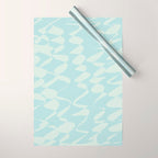 Abstract Pastel Blue Ripple Wrapping Paper Gallery Image 1
