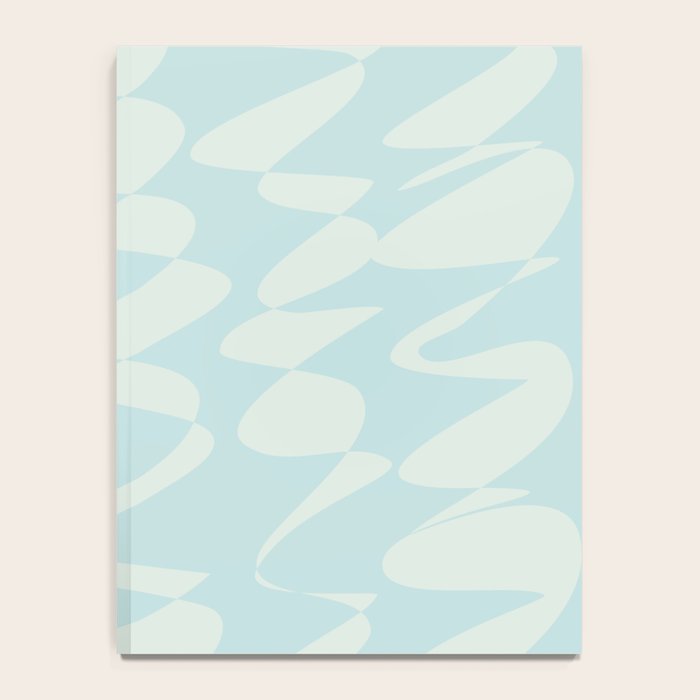 Abstract Pastel Blue Ripple Notebook Gallery Image 4
