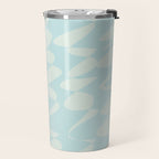 Abstract Pastel Blue Ripple Travel Mug Gallery Image 2