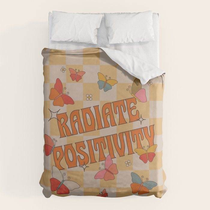 Radiate Positivity Butterflies Duvet Cover Gallery Image 1