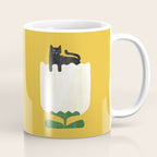 Still life with cat and flower Coffee Mug Gallery Image 1