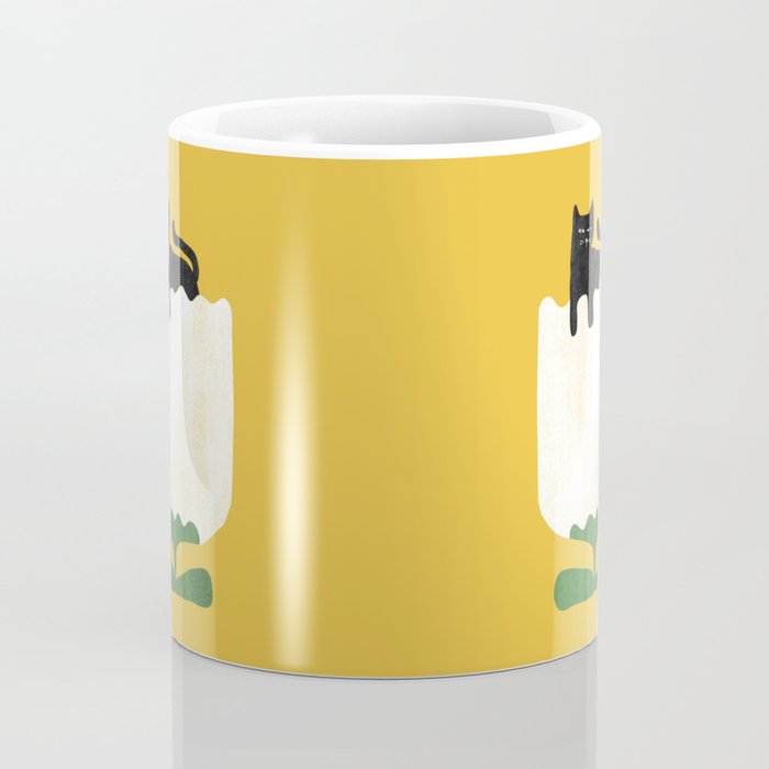 Still life with cat and flower Coffee Mug Gallery Image 4