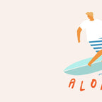 Surfer aloha poster Coffee Mug Gallery Image 2