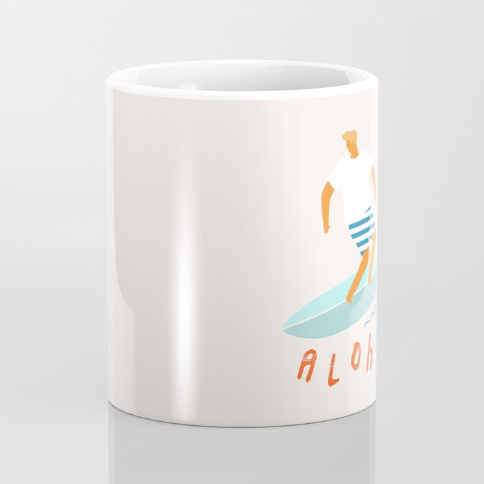 Surfer aloha poster Coffee Mug Gallery Image 4