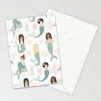 Mermaid Friends, Mermaid Art, Little Mermaids, Mermaid Decor, Nursery Stationery Card Gallery Image 2