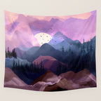 Misty Mountain Morning Wall Tapestry Gallery Image 4
