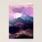 Misty Mountain Morning Stationery Card Gallery Image 2