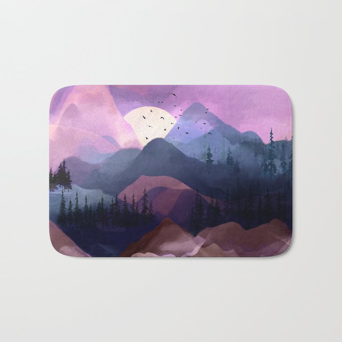 Misty Mountain Morning Bath Mat Gallery Image 1