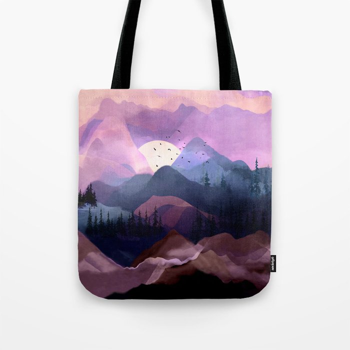 Misty Mountain Morning Tote Bag Gallery Image 1