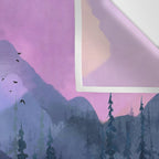 Misty Mountain Morning Wall Tapestry Gallery Image 3