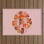 Grateful Everyday - 70s Hippie Style  Outdoor Rug Gallery Image 1
