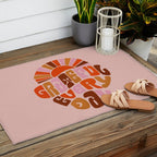 Grateful Everyday - 70s Hippie Style  Outdoor Rug Gallery Image 2