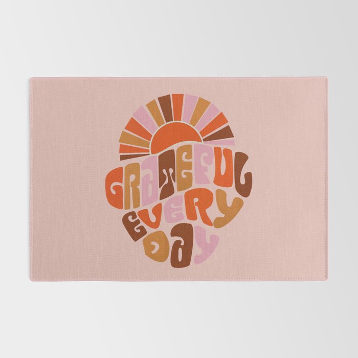 Grateful Everyday - 70s Hippie Style  Rug Gallery Image 2