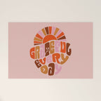 Grateful Everyday - 70s Hippie Style  Welcome Mat Gallery Image 1