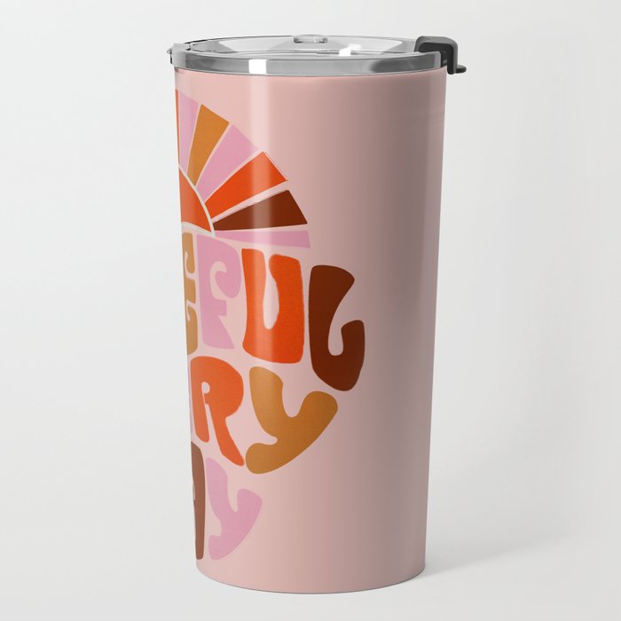 Grateful Everyday - 70s Hippie Style  Travel Mug Gallery Image 2