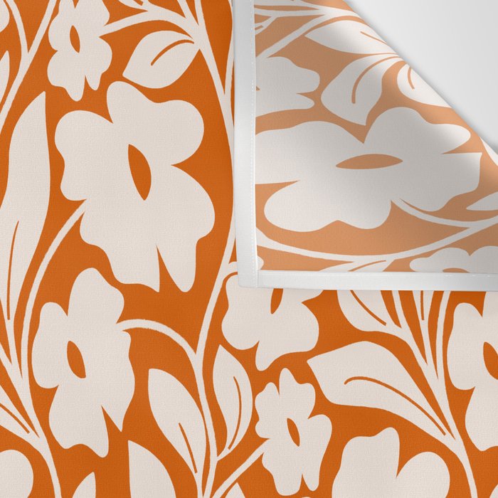 Tropical Vines Pattern - Terracotta Wall Tapestry Gallery Image 3