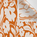 Tropical Vines Pattern - Terracotta Wall Tapestry Gallery Image 3