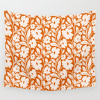 Tropical Vines Pattern - Terracotta Wall Tapestry Gallery Image 4
