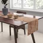 Tree Rings Rustic Cabin Lodge Raw Wood Table Runner Gallery Image 2