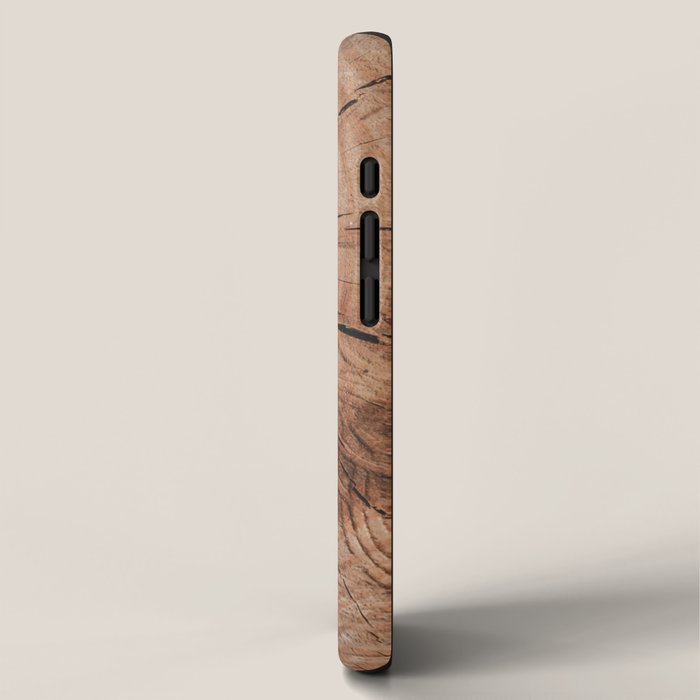 Tree Rings Rustic Cabin Lodge Raw Wood iPhone Case Gallery Image 2