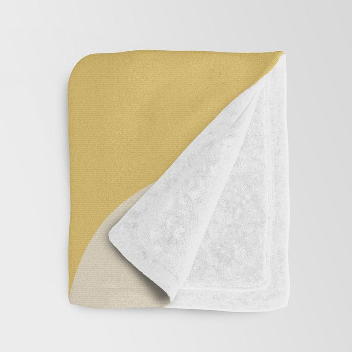 Mid Century Modern Abstract Retro Groove Pattern in Mossy Sage Olive Green Orange Mustard  Throw Blanket Gallery Image 3