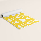 Retro Mid Century Modern Abstract Mobile 652 Yellow Yoga Mat Gallery Image 2