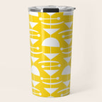 Retro Mid Century Modern Abstract Mobile 652 Yellow Travel Mug Gallery Image 1