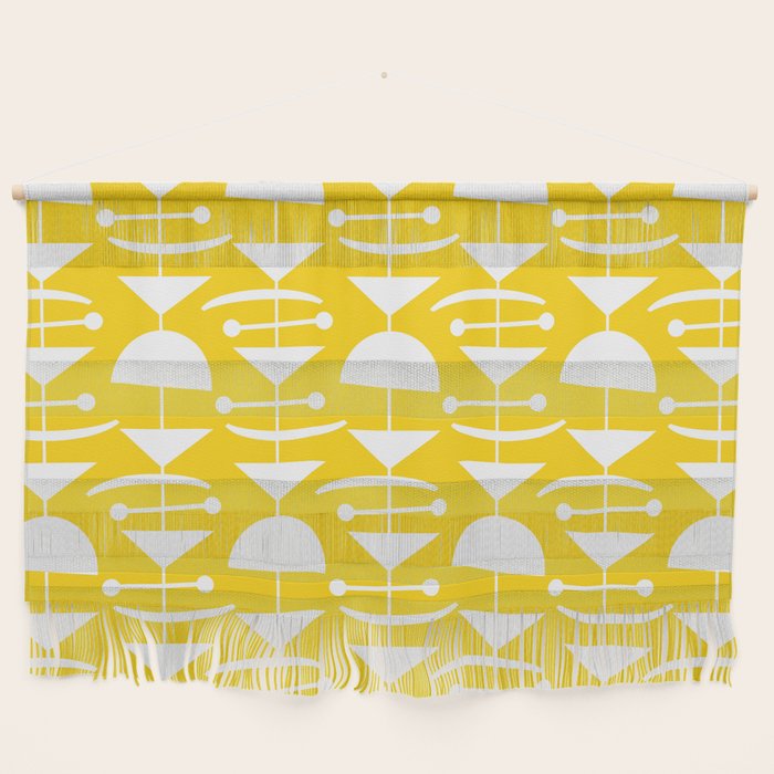Retro Mid Century Modern Abstract Mobile 652 Yellow Wall Hanging Gallery Image 1
