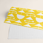 Retro Mid Century Modern Abstract Mobile 652 Yellow Wrapping Paper Gallery Image 2