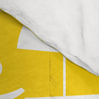 Retro Mid Century Modern Abstract Mobile 652 Yellow Comforter Gallery Image 4