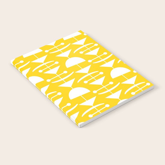 Retro Mid Century Modern Abstract Mobile 652 Yellow Notebook Gallery Image 1