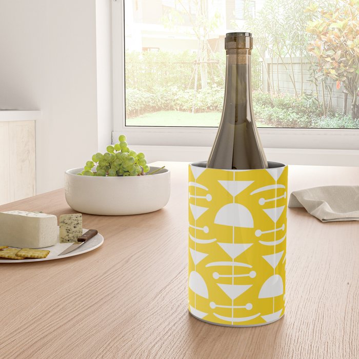 Retro Mid Century Modern Abstract Mobile 652 Yellow Wine Chiller Gallery Image 4