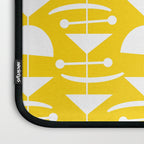 Retro Mid Century Modern Abstract Mobile 652 Yellow Laptop Sleeve Gallery Image 3